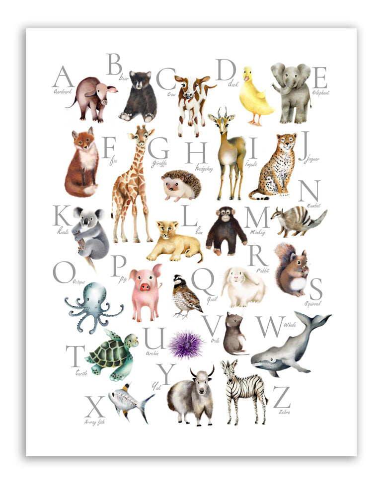 Animal Alphabet Printables Personalised Animal Alphabet Educational