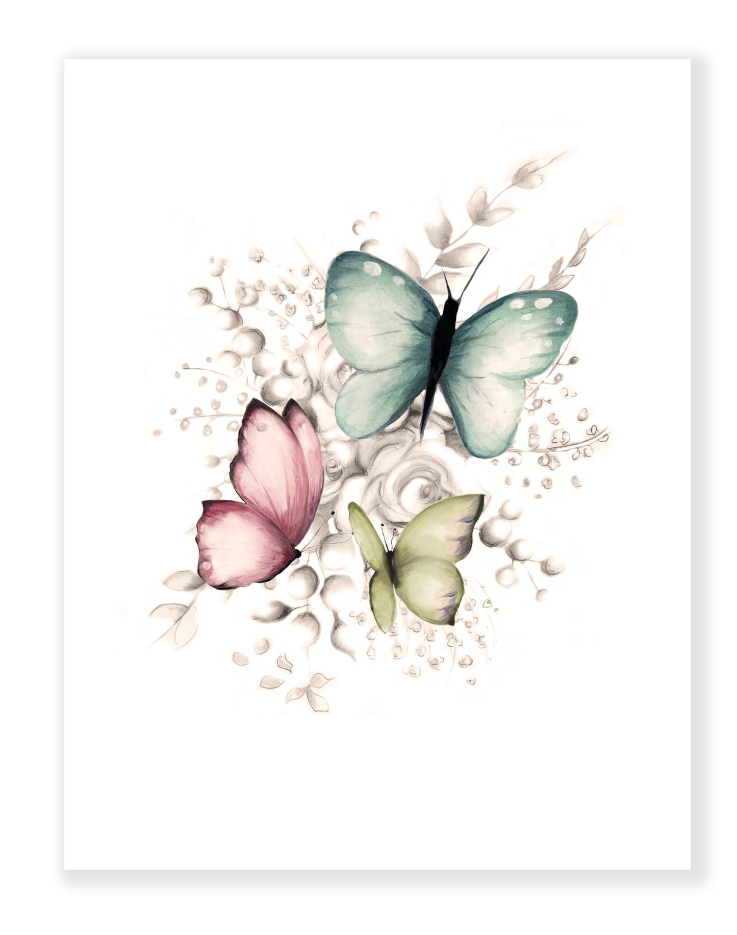 Butterfly Art Print 2 - Studio Q - Art by Nicky Quartermaine Scott