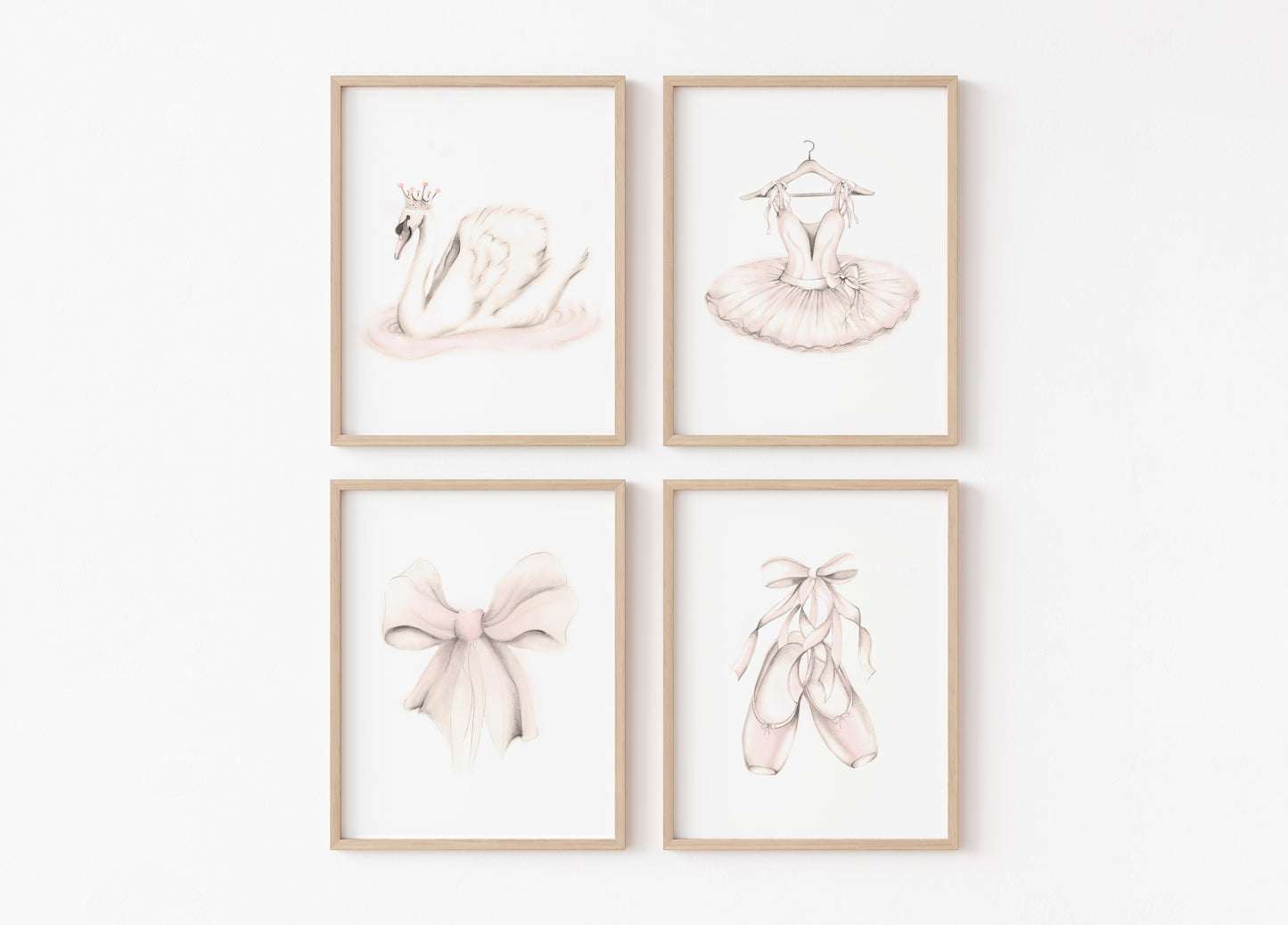 Ballet Dance Girl Art Prints - Set of 4 - Studio Q - Art by Nicky Quartermaine Scott