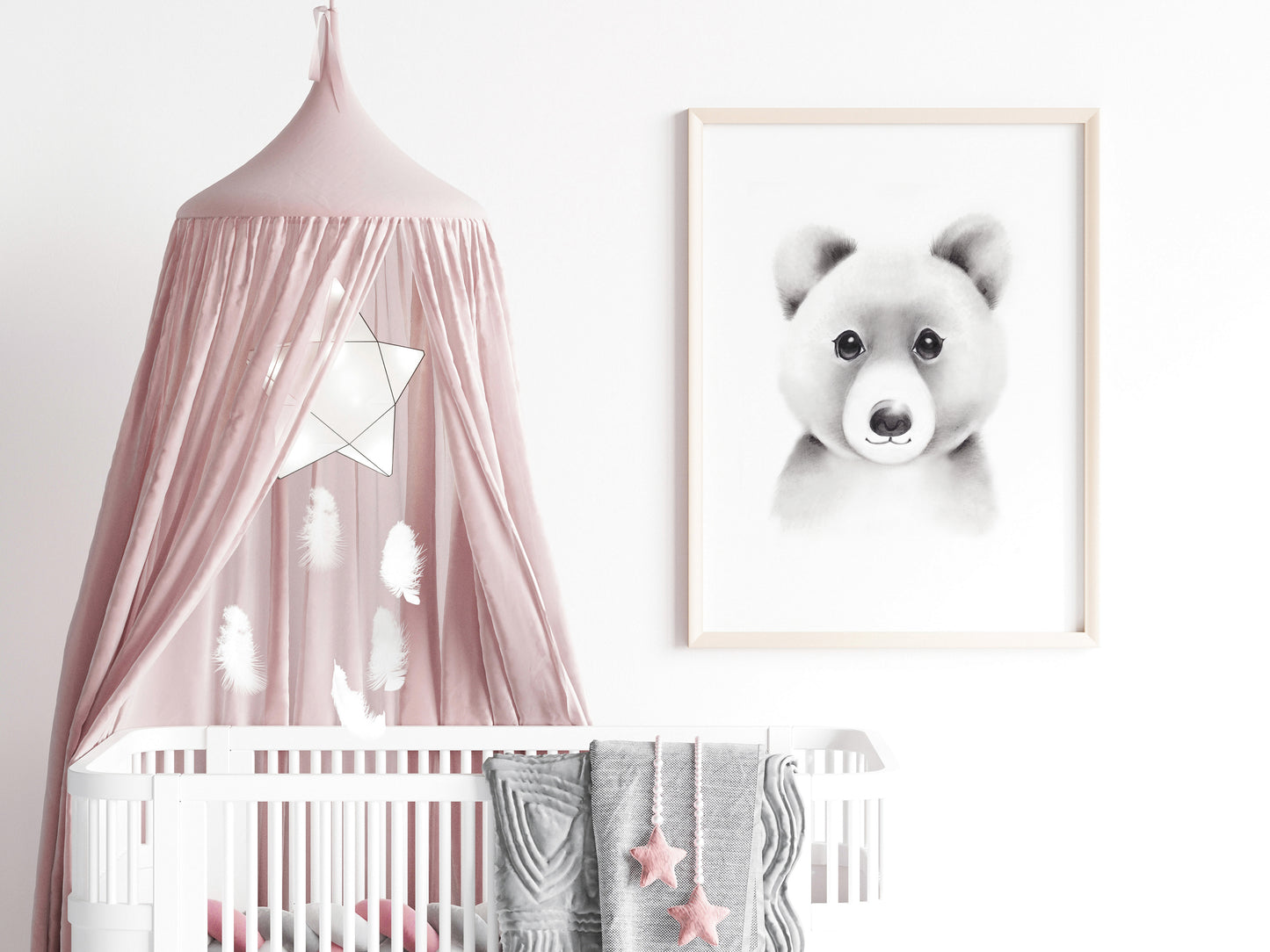 Bear Sketch Fluffy Face Print - Studio Q - Art by Nicky Quartermaine Scott