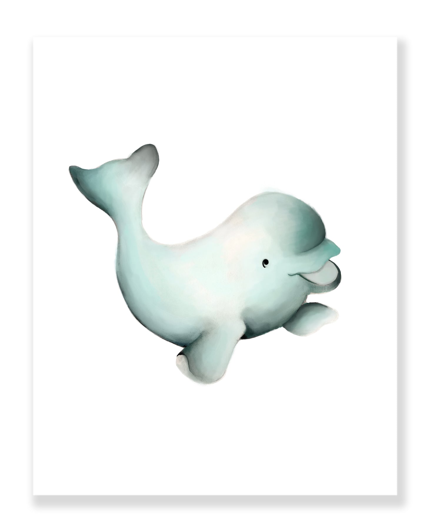 Beluga Nursery Print- Studio Q - Art by Nicky Quartermaine Scott