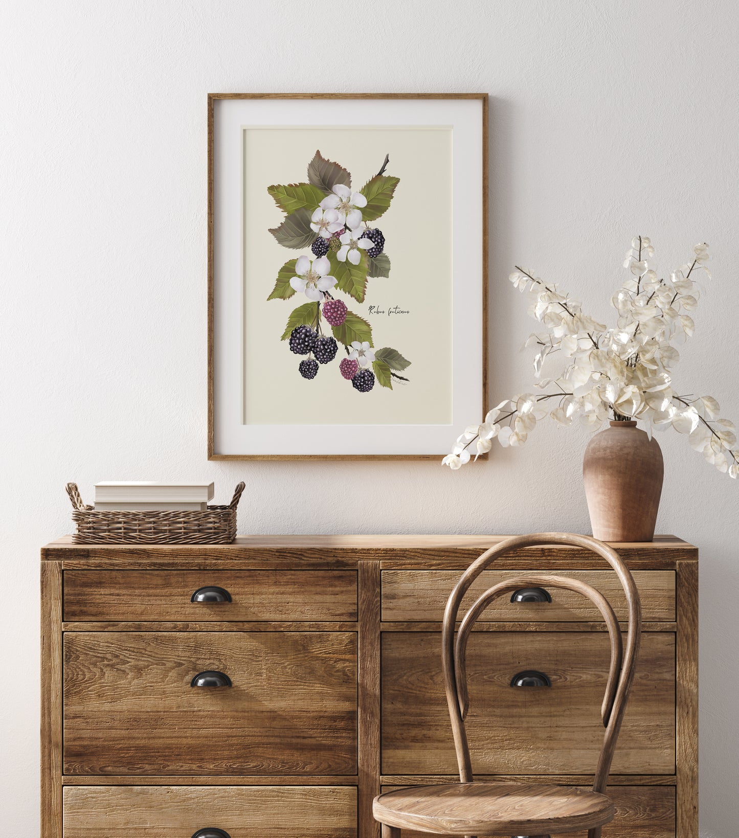 Blackberries Flower Art Print - Studio Q - Art by Nicky Quartermaine Scott