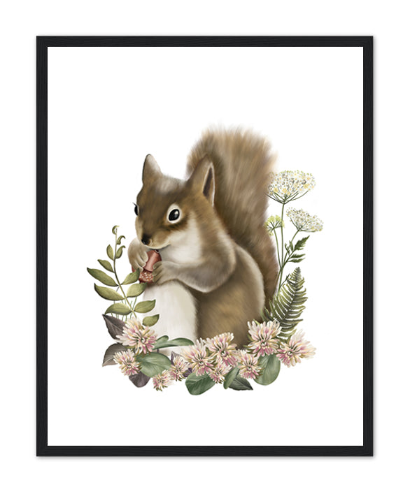 Bramble Squirrel Art Print- Studio Q - Art by Nicky Quartermaine Scott