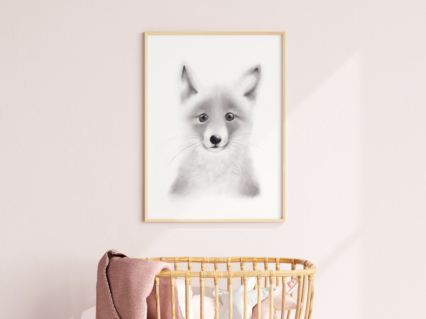 Fox Sketch Fluffy Face Print - Studio Q - Art by Nicky Quartermaine Scott