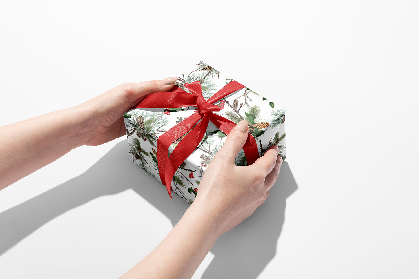 Garden Evergreens Wrapping Paper- Studio Q - Art by Nicky Quartermaine Scott