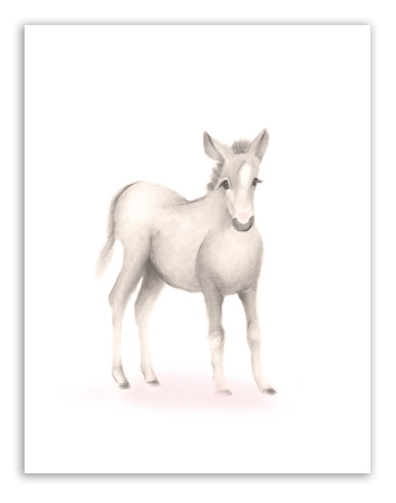 Horse Nursery Art Print - Sweet Blush - Studio Q - Art by Nicky Quartermaine Scott