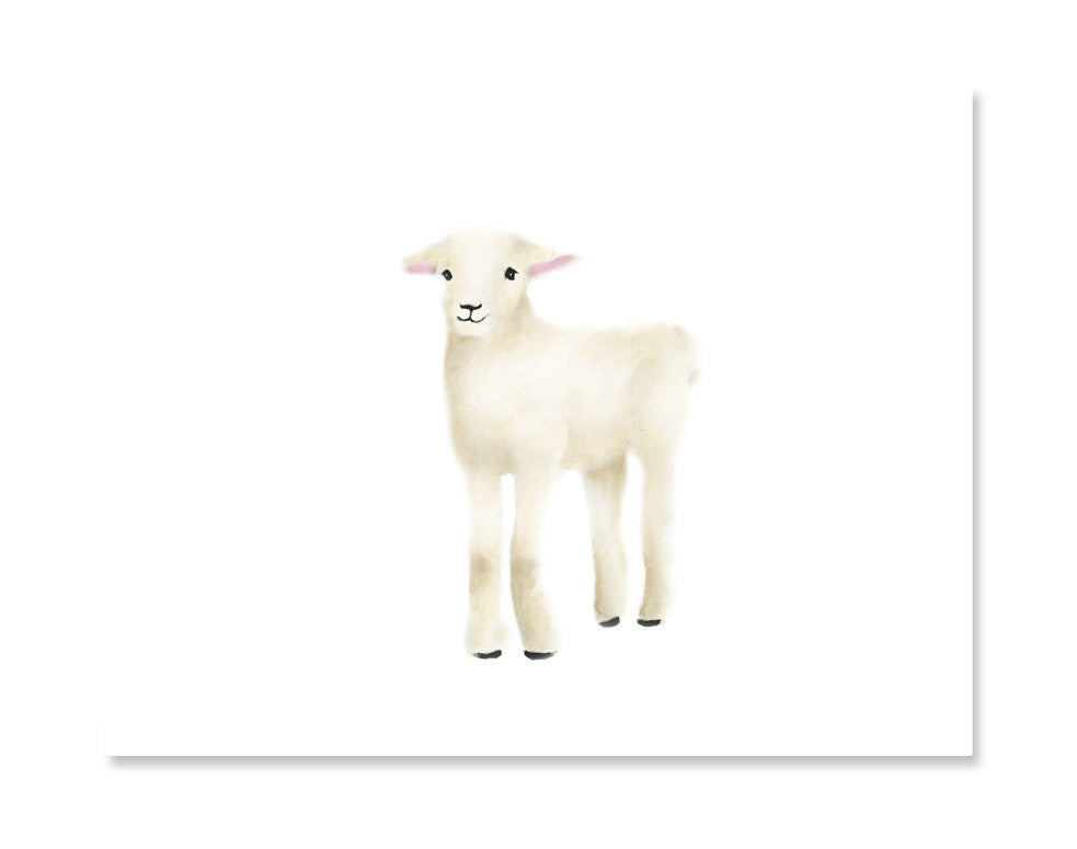 Lamb Nursery Art Print 2 - Studio Q - Art by Nicky Quartermaine Scott