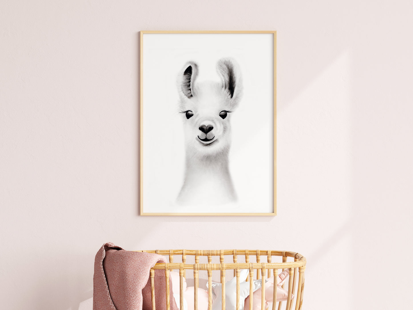 Llama Sketch Fluffy Face Print- Studio Q - Art by Nicky Quartermaine Scott