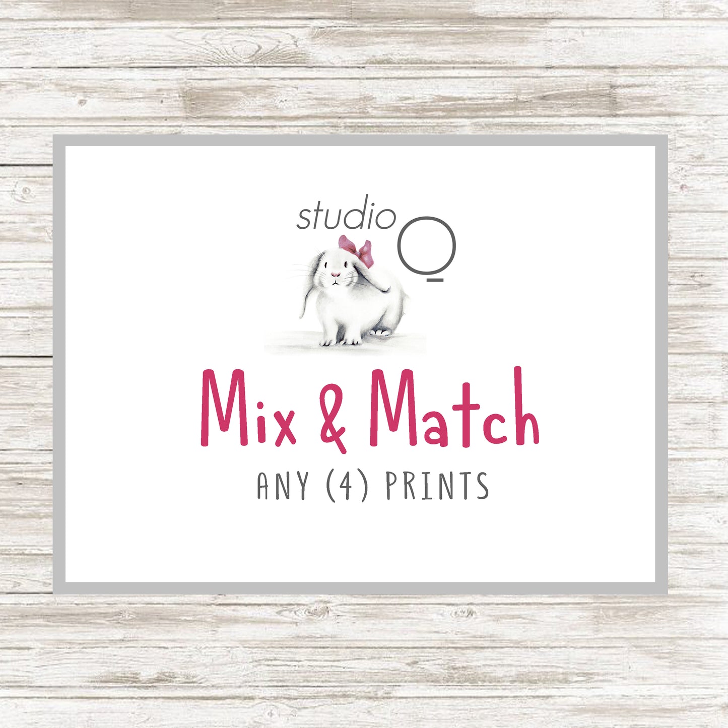 Mix and Match Any 4 Prints - Studio Q - Art by Nicky Quartermaine Scott