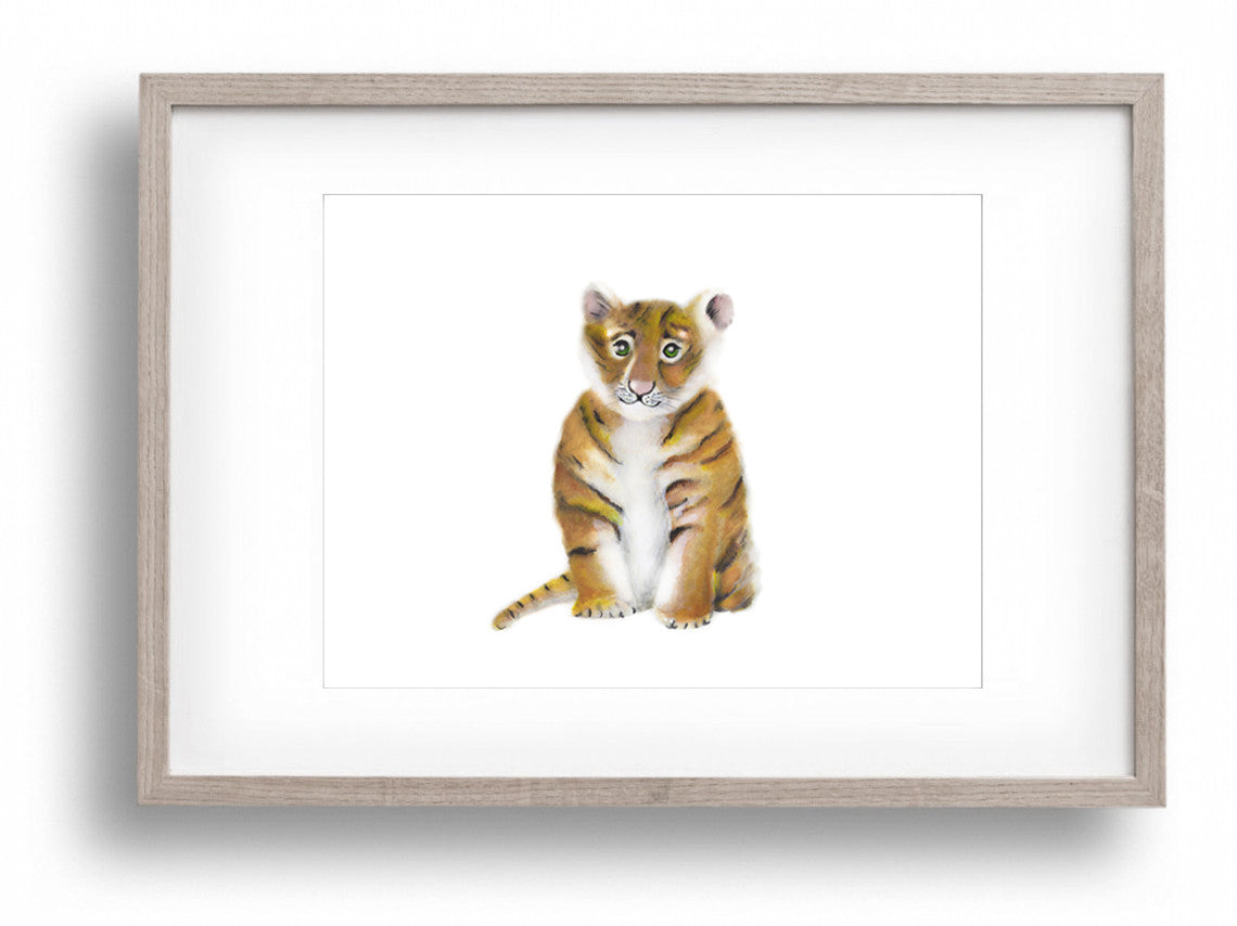 Baby Tiger Nursery Art Print - Studio Q - Art by Nicky Quartermaine Scott