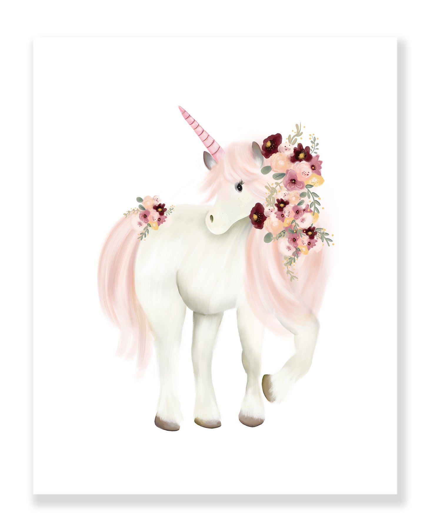 Unicorn Flower Crown Print - Studio Q - Art by Nicky Quartermaine Scott
