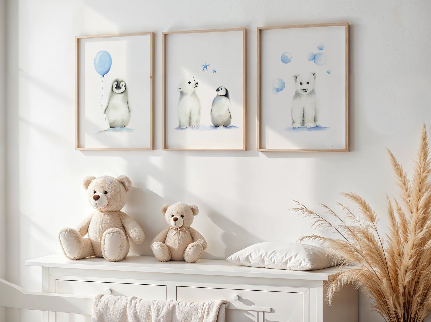 Arctic Friends Art Prints - Set of 3