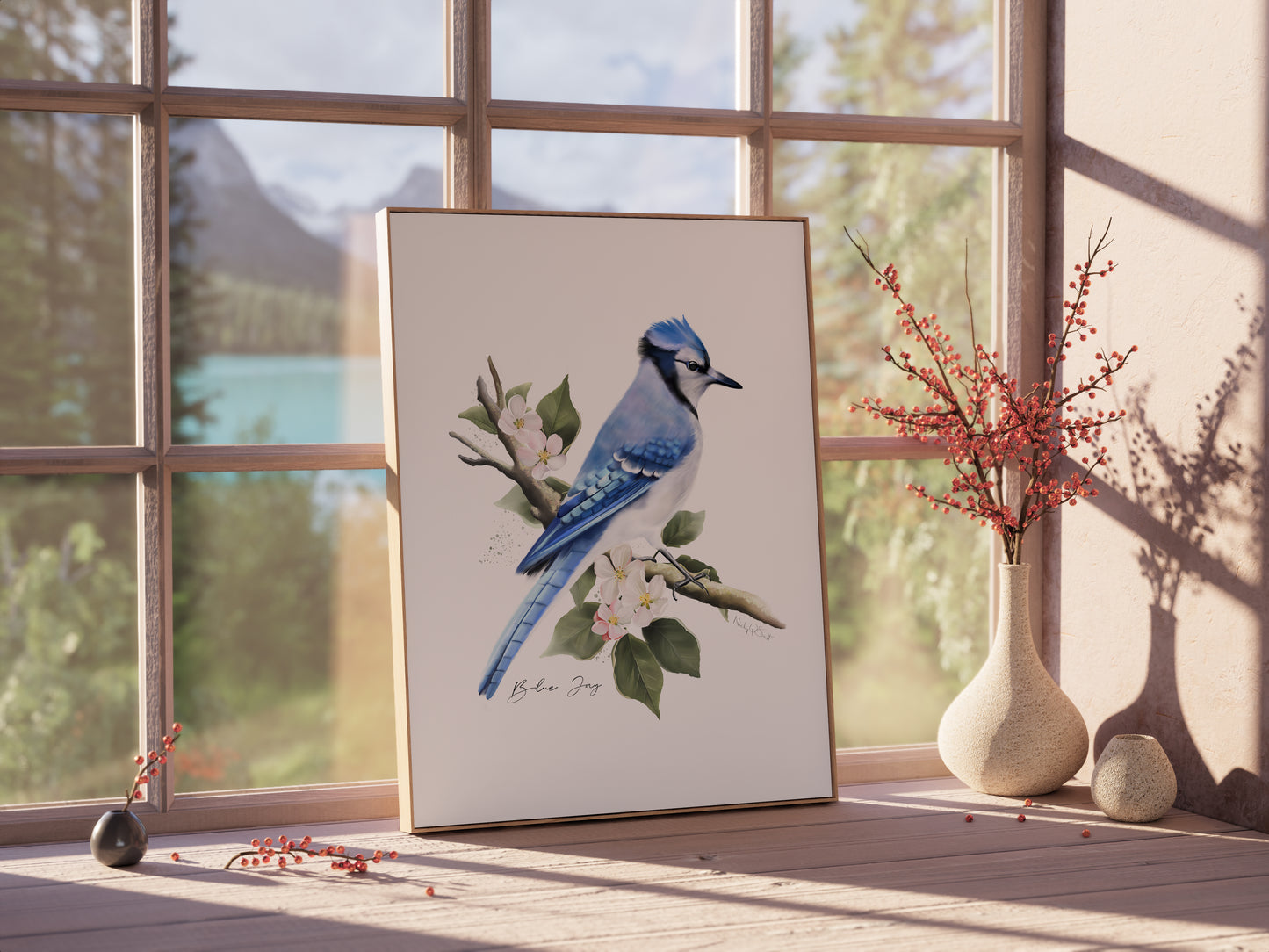Blue Jay Bird Art Print