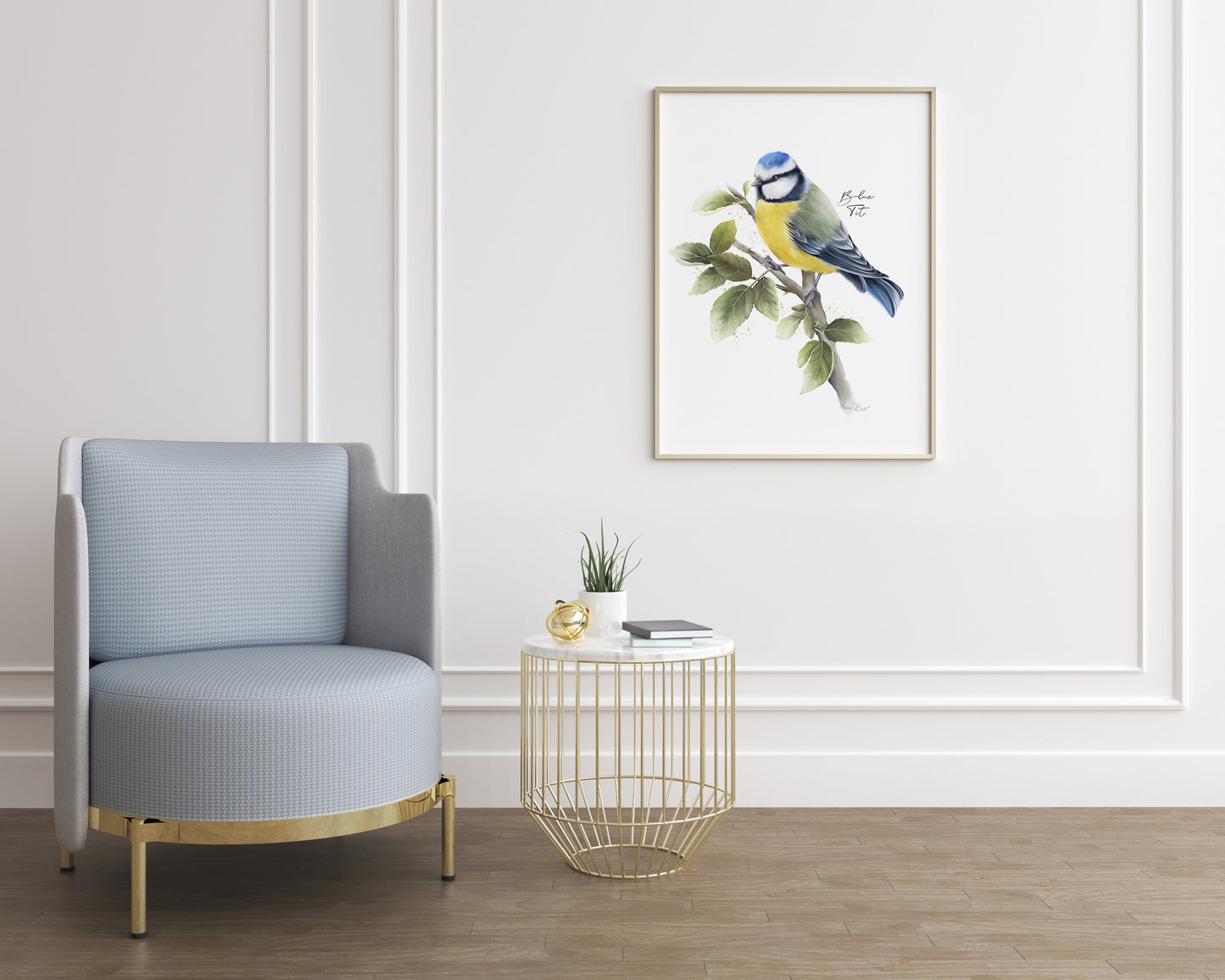 Blue Tit Bird Art Print