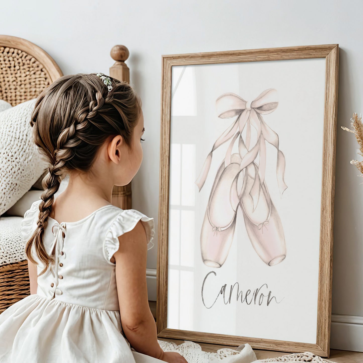 Ballet Shoes Art Print - Blush
