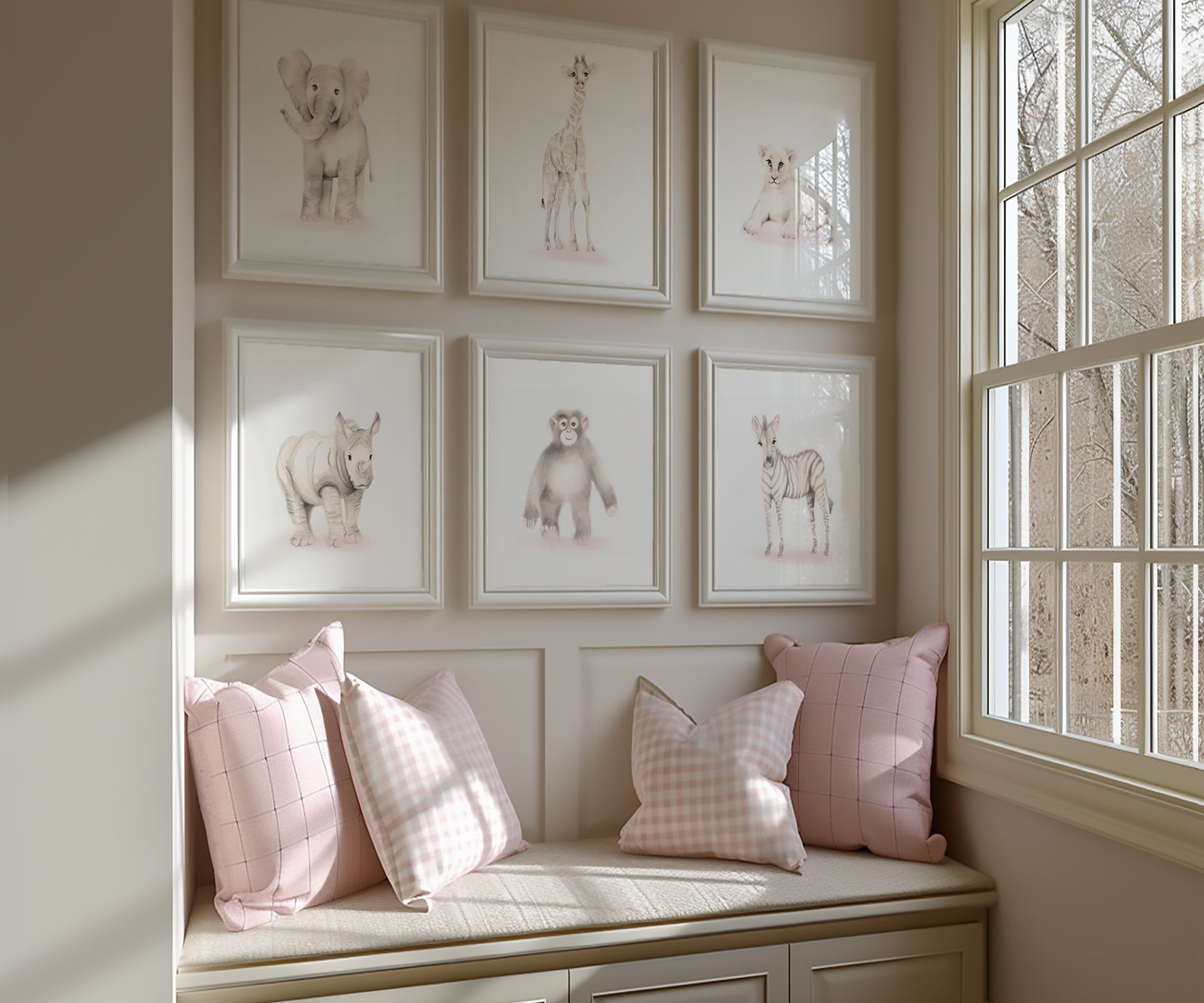 Safari Animal Prints Set 6 - Sweet Blush