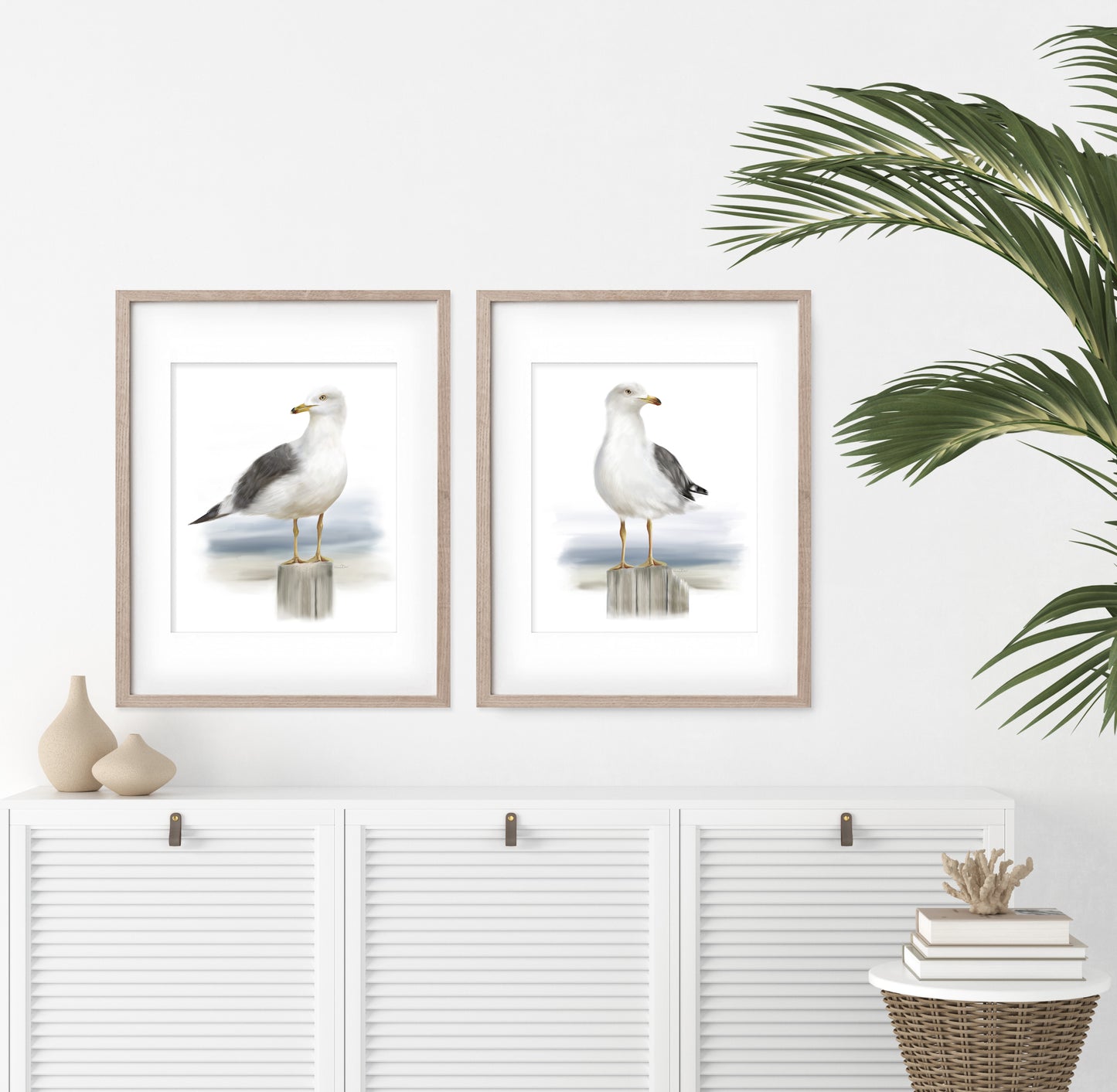 Seagull Bird Art Prints - Set of 2  - Studio Q - Art by Nicky Quartermaine Scott