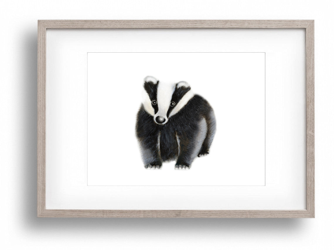 Badger Nursery Art Print - Studio Q - Art by Nicky Quartermaine Scott