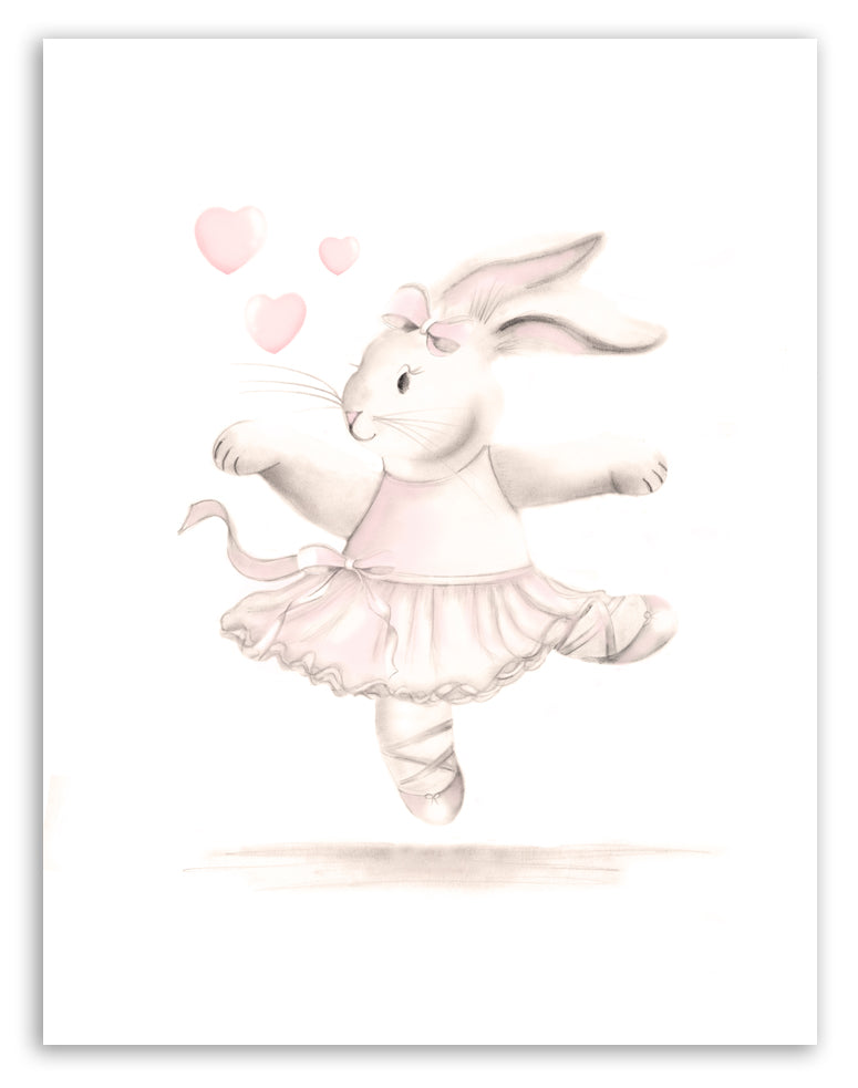 Ballerina Bunny Nursery Print - Studio Q - Art by Nicky Quartermaine Scott