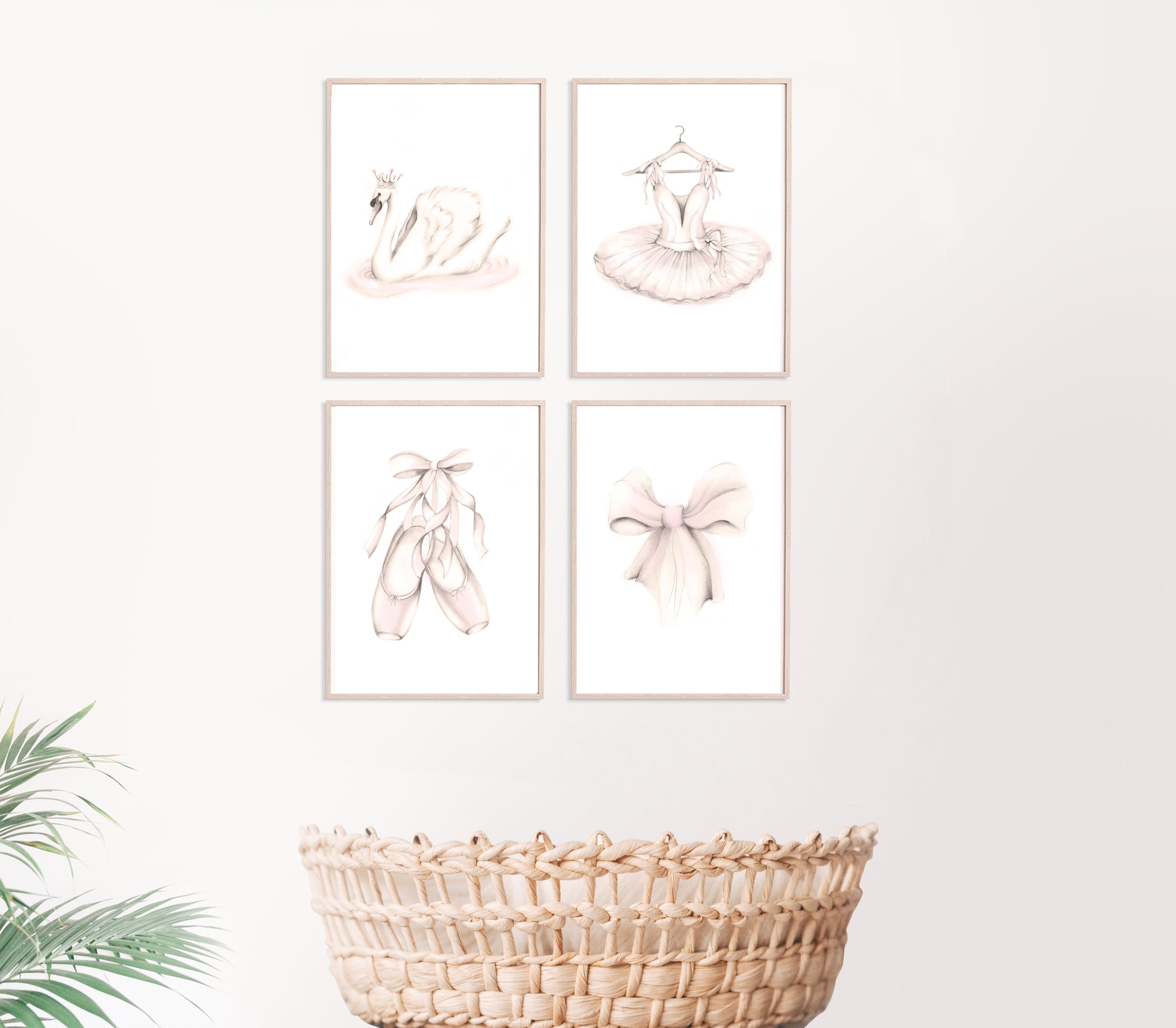 Ballet Dance Girl Art Prints -  Set of 4 - Studio Q - Art by Nicky Quartermaine Scott