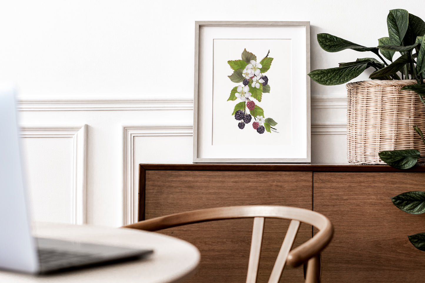 Blackberries Art Print - Studio Q - Art by Nicky Quartermaine Scott