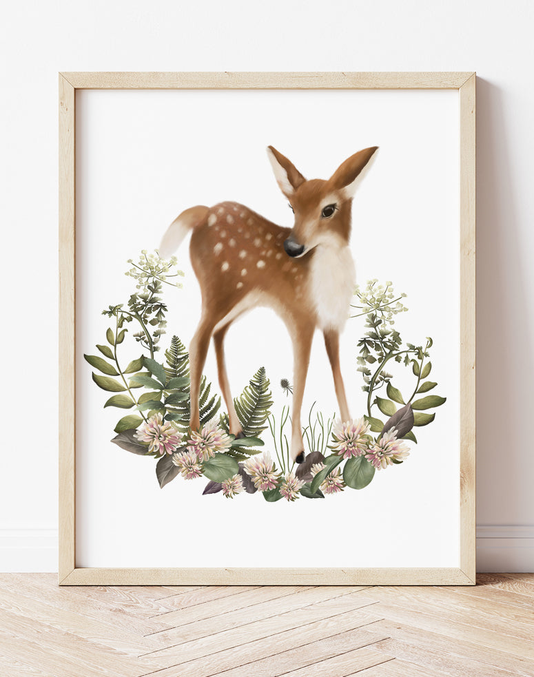 Bramble Deer Art Print- Studio Q - Art by Nicky Quartermaine Scott