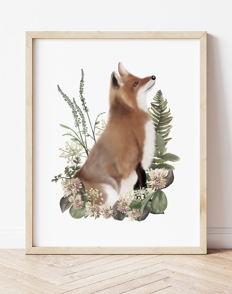 Bramble Fox Art Print- Studio Q - Art by Nicky Quartermaine Scott