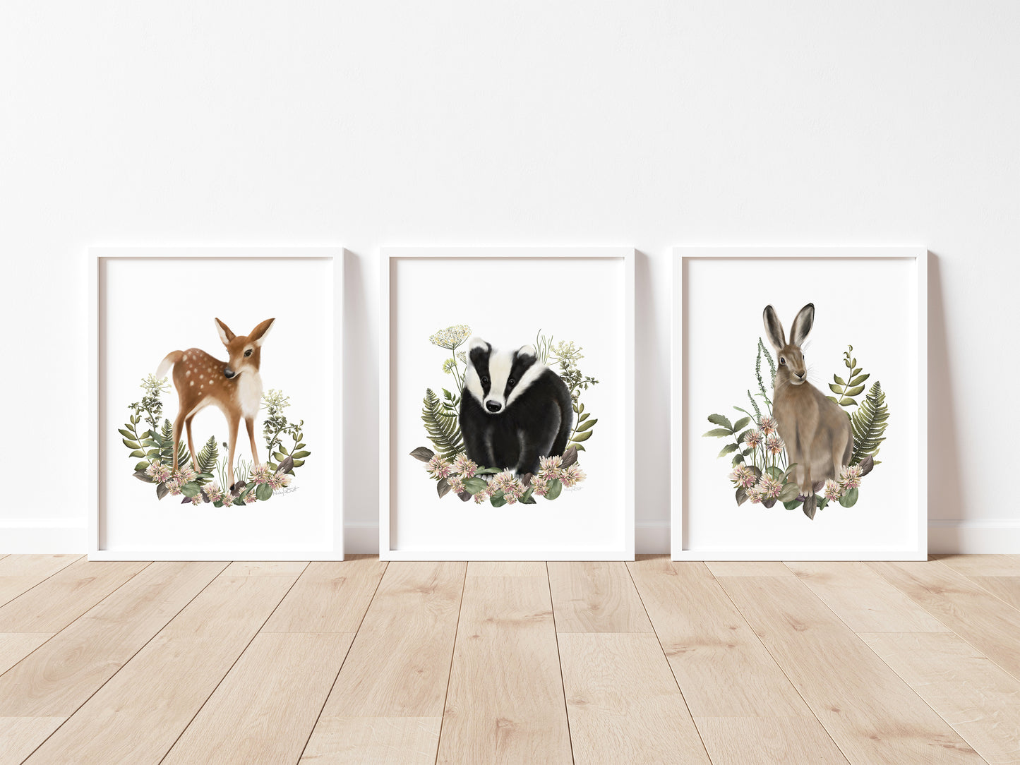 Bramble Friends Nursery Art Prints - Set of 3 - Studio Q - Art by Nicky Quartermaine Scott