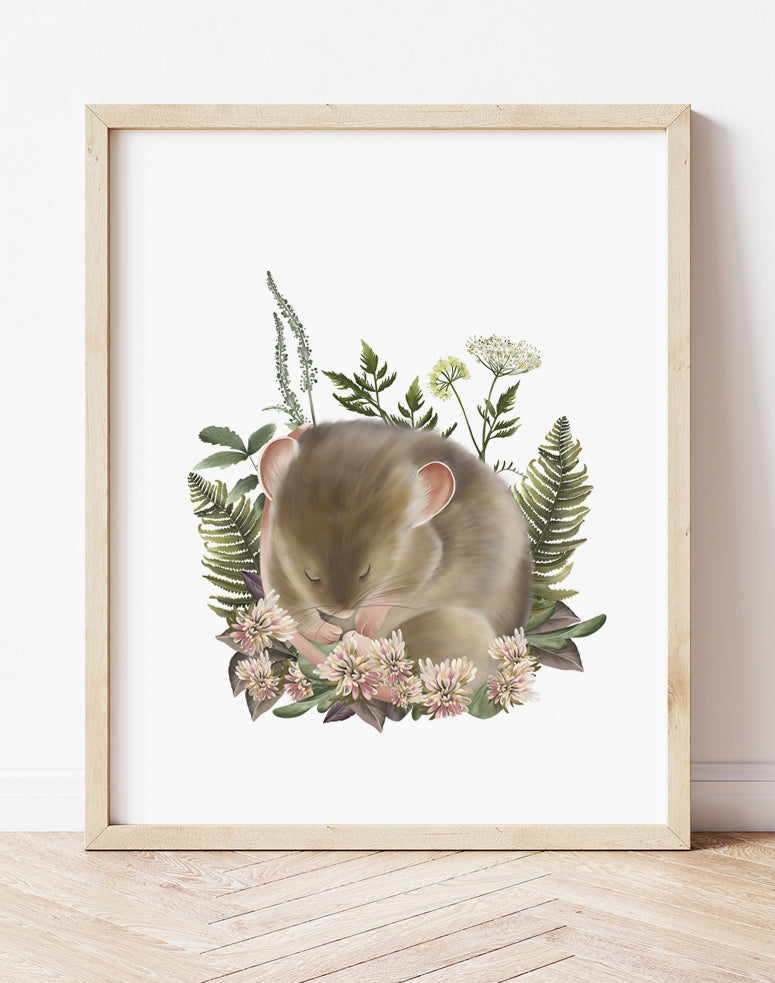 Bramble Mouse Art Print- Studio Q - Art by Nicky Quartermaine Scott