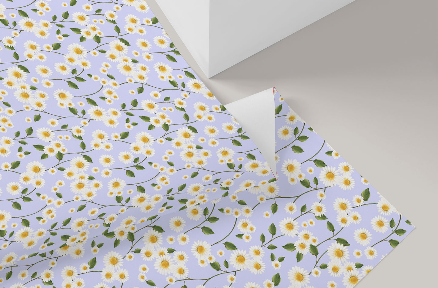 Daisy Blue Wrapping Paper- Studio Q - Art by Nicky Quartermaine Scott