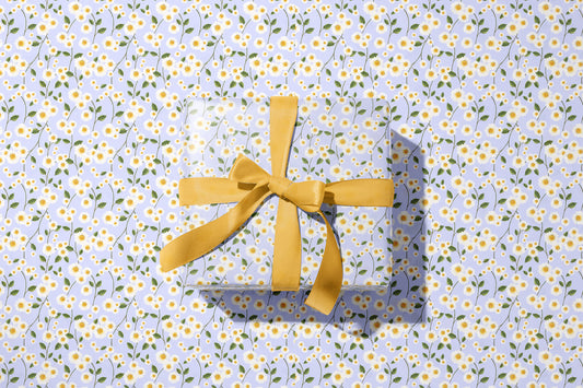 Daisy Blue Wrapping Paper- Studio Q - Art by Nicky Quartermaine Scott