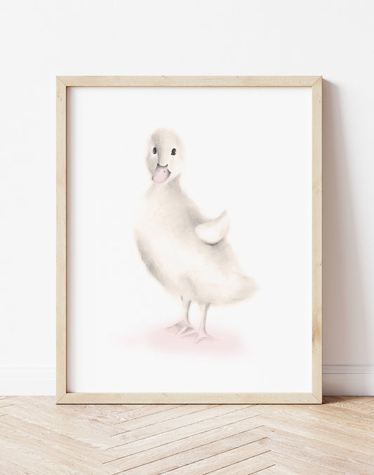 Duck Nursery Art Print in Sweet Blush- Studio Q - Art by Nicky Quartermaine Scott