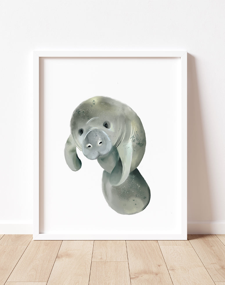 Manatee Nursery Print
