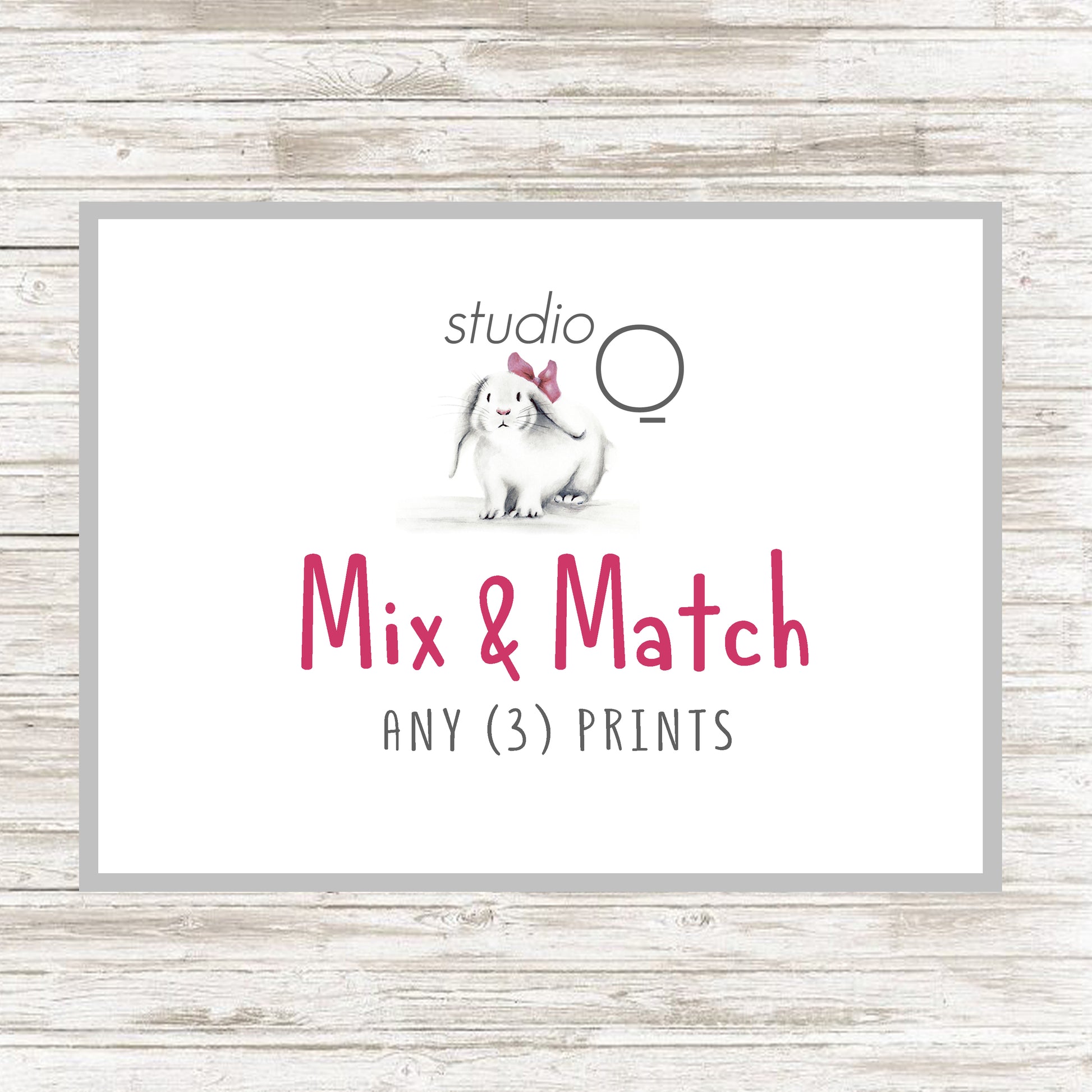 Mix and Match Any 3 Prints - Studio Q - Art by Nicky Quartermaine Scott