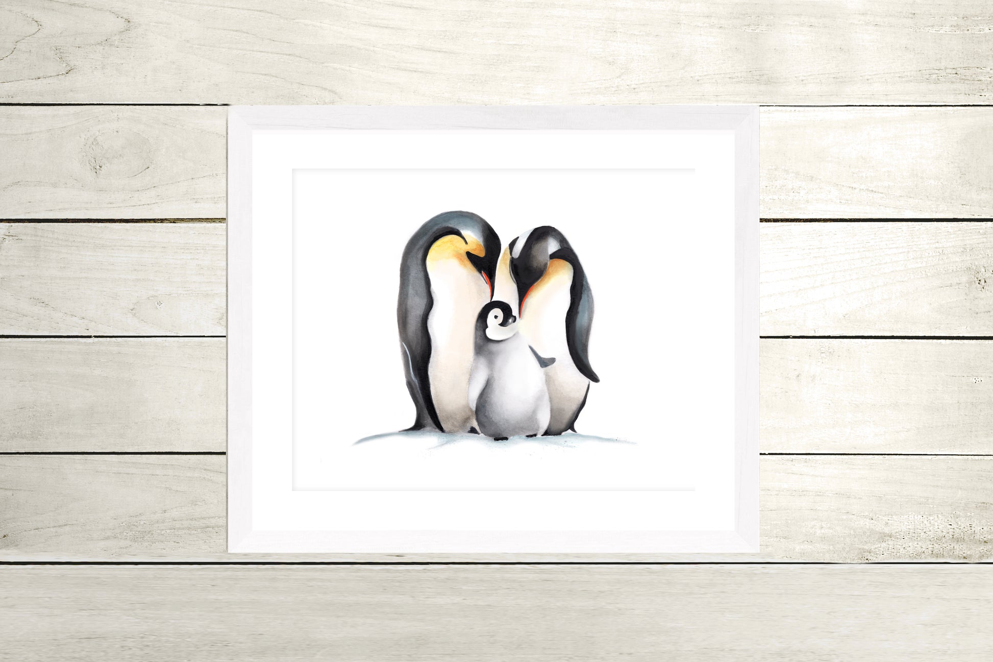 Penguin Family Painting Print - Studio Q - Art by Nicky Quartermaine Scott