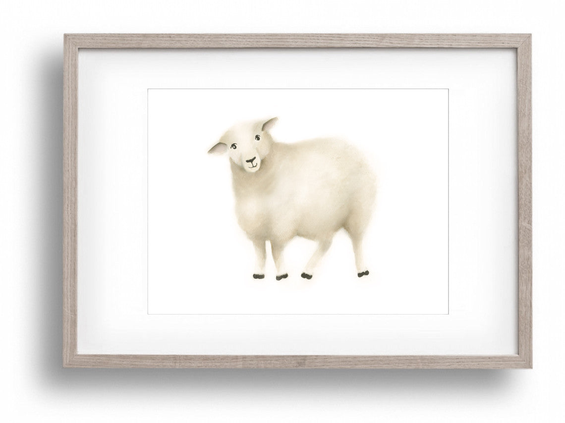 Sheep Nursery Art Print 1 - Studio Q - Art by Nicky Quartermaine Scott