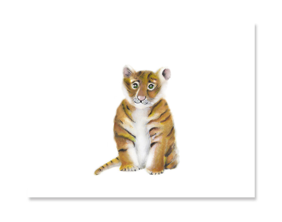 Baby Tiger Nursery Art Print - Studio Q - Art by Nicky Quartermaine Scott